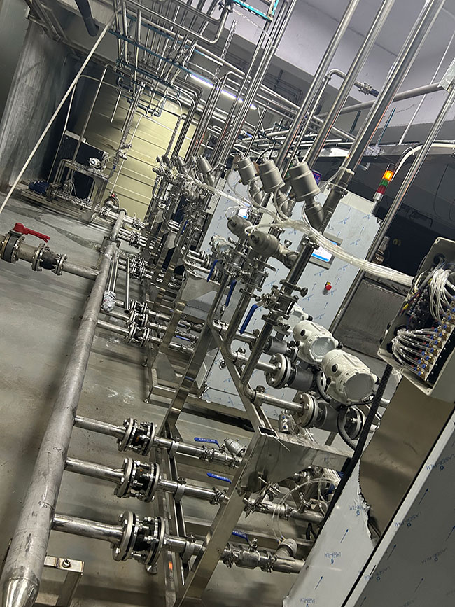 纺织印染气动角座阀，浙江某印染厂客户案例