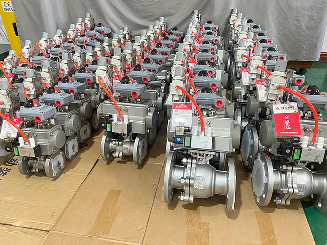 南京某新能源锂电行业禁铜锌气动球阀