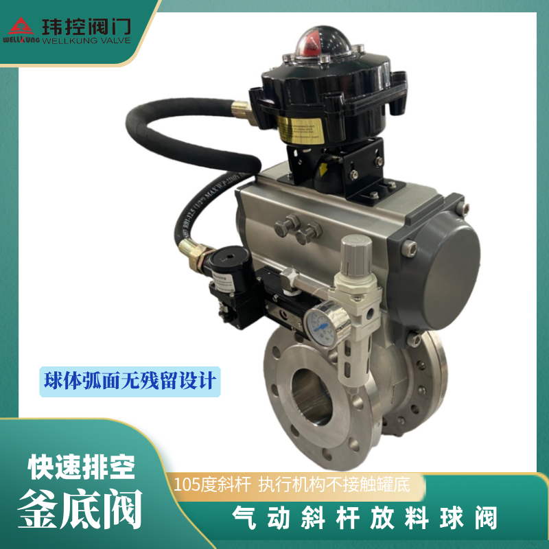 玮控气动斜杆式放料阀——严苛工业环境专用解决方案